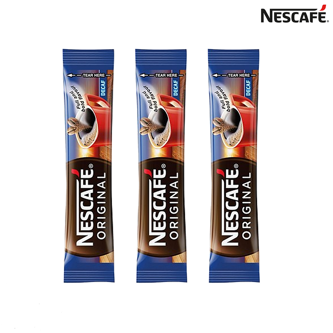 100 x Nescafé Original decaff Decaffeinated sachets Sticks Instant Coffee Single